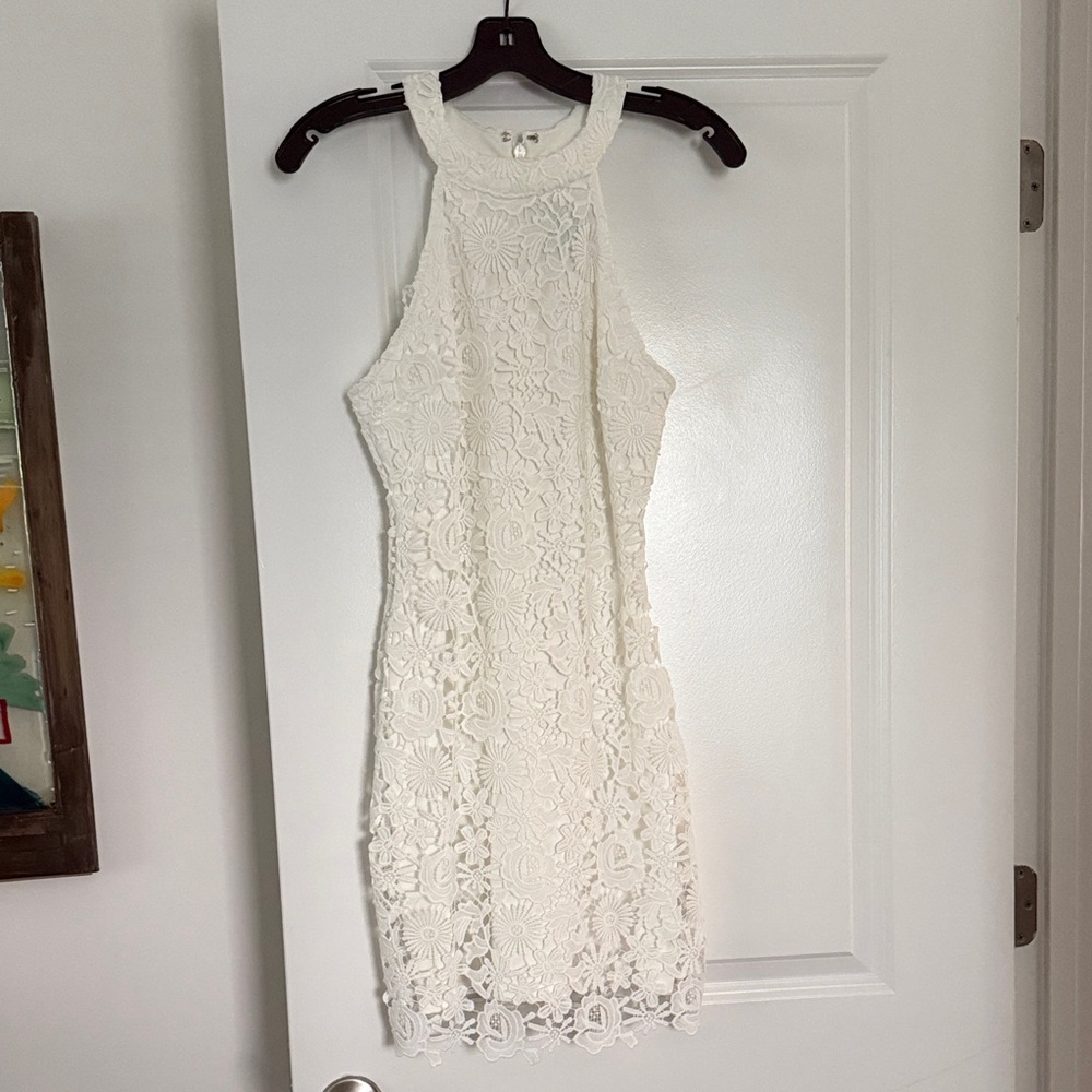 Lulu's Ivory Lace Dress